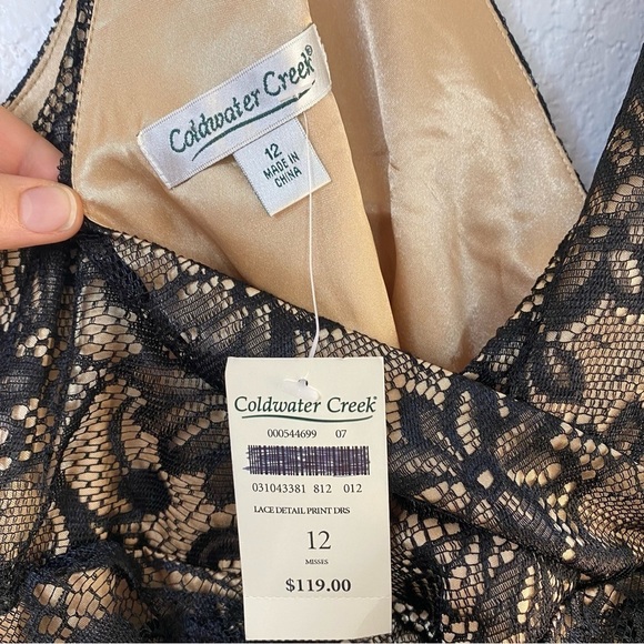 Nwt Coldwater Crk Blk Lace Dress - Picture 6 of 6